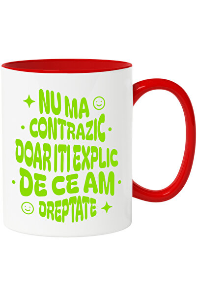 StoryGift Romania Cana cu Mesaj Haios Iluzie Optica Text Nu Ma Contrazic Doar...