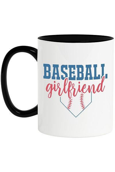 StoryGift Romania Cana pentru iubita unui jucator de baseball - text in engleza sport cu Maner Neg, Cu Maner Negru STG