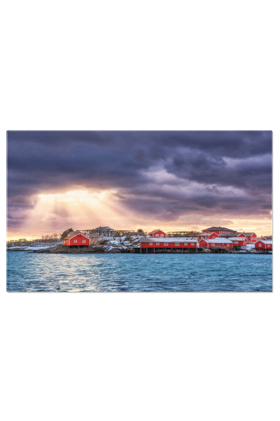 StoryGift Romania Tablou Canvas Rorbu - Traditia Pescarilor Norvegieni, Case ...