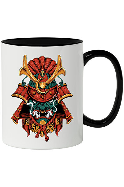 StoryGift Romania Cana Cu Casca De Samurai, Asiatic, Monstru, Omi, Demon, Fum...