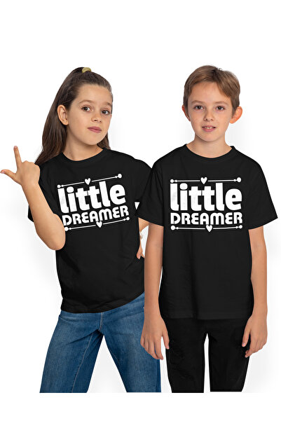 StoryGift Romania Tricou Copii cu inimioare si textul "Little dreamer" - micu...