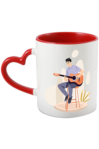 StoryGift Romania Cana Cu Chitarist, Ilustratie, Instrument Muzical, Muzica M...