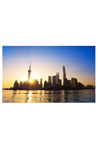 StoryGift Romania Tablou Canvas Shanghai La Rasarit, Atractie, Frumos, Cladir...