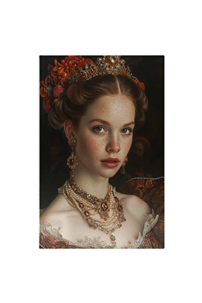 StoryGift Romania Tablou Canvas Regina Cu Pistrui Si Ochii Fermecatori Cu O C...