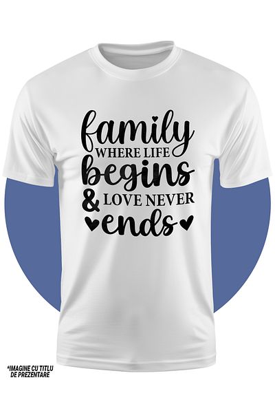 StoryGift Romania Tricou Copii cu inimioare pentru familiile fericite in care viata incepe si iubirea nu se