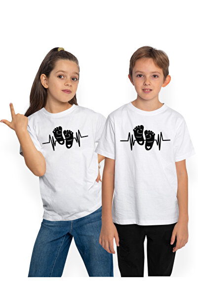 StoryGift Romania Tricou Copii cu pasi cu inimioare - copilarie familie bucur...