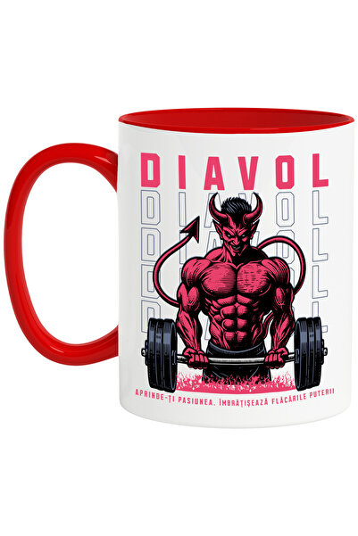 StoryGift Romania Cana Diavol ridicand greutati . Aprinde-ti pasiunea. Bodybu...