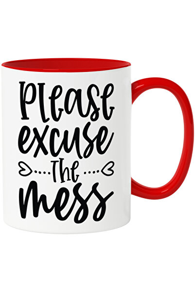 StoryGift Romania Cana cu inimioare si textul "Please excuse the mess" - scuz...