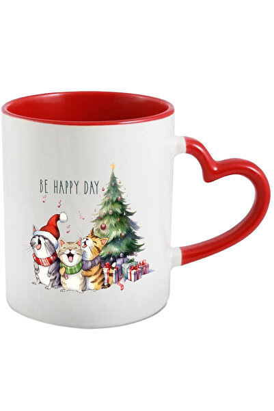 StoryGift Romania Cana cu pisici care canta cu mesajul "Be Happy Day", Craciu...