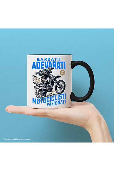 StoryGift Romania Mug with Motorcyclist Racing With Helmet And Scarf In The Wind Sport Passion Motorcyclist A, With