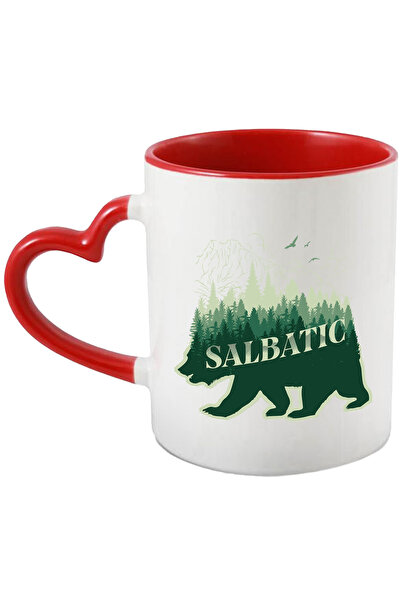 StoryGift Romania Cana salbatic silueta urs padure inalta munti natura, 330ml...