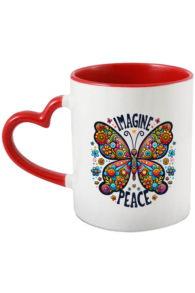 StoryGift Romania Cana cu un fluture cu aripi in culori vibrante cu mesajul "...