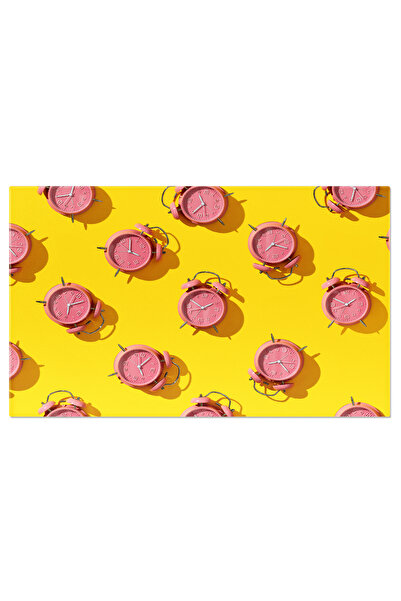 StoryGift Romania Tablou Canvas - Concept Abstract Cu Ceas Desteptator Si Culori Care Inspira Creatie Si Producti