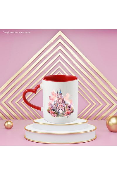 StoryGift Romania Disney palace mug | illustration | flowers | color spots | painting | world m, Cu,STG.