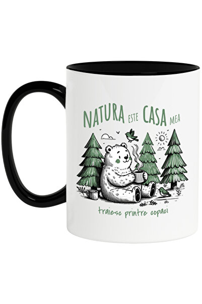 StoryGift Romania Cana natura este casa mea urs in padure ceasca de cafea, 33...