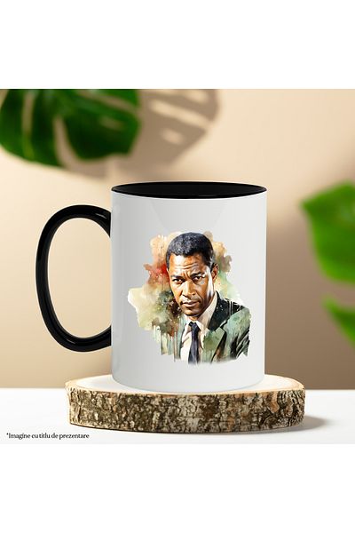 StoryGift Romania Mug With B.B. King, Celebrity, Singer, Composer, Multicolor 330 ml, Ceramic, With ,STG