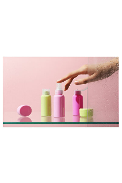 StoryGift Romania Tablou Canvas Produse De Igiena Pe Raft In Baie Accesorii Pentru Ingrijire Personala Intrun Ca