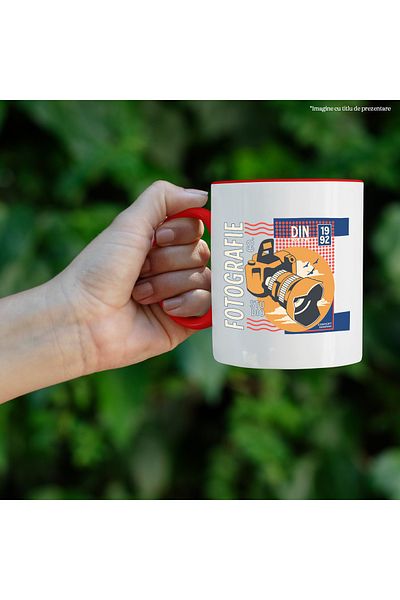 StoryGift Romania Studio Photography Mug Camera Art Creativity, 330ml, Ceramic with Handle Ro, With, STG.