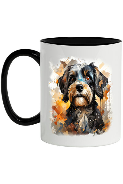 StoryGift Romania Cana Cu Caine, Bernedoodle, Ilustratie, Animal De Companie, Multicolor 330 ml, C, Cu Maner Negru