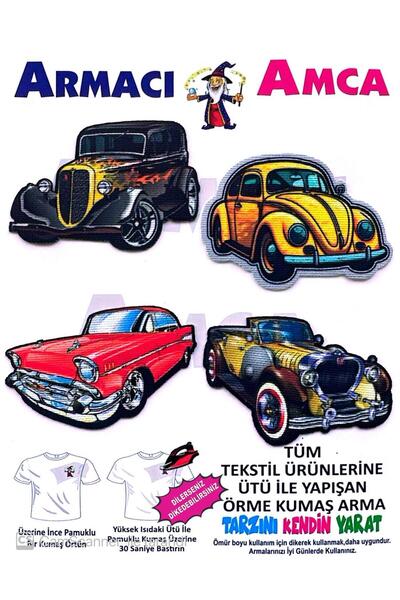 Armacı Amca Ütü İle Yapışan Örme Kumaş Arma Pratik Yırtık Kapatıcı Yama Tekst...