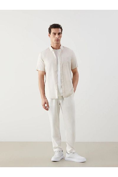 LC Waikiki Ανδρικό πουκάμισο Regular Fit Linen Blend