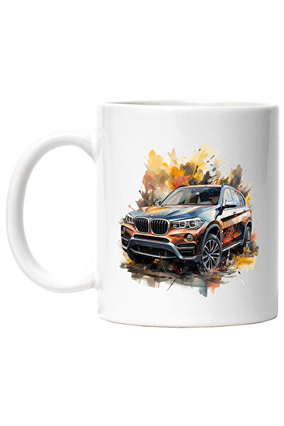 StoryGift Romania Cana Cu Masina BMW, Brand, Splash Vopsea, Ilustratie, Multi...