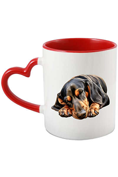 StoryGift Romania Cana cu un catel Dachshund care doarme | ilustratie | somn ...