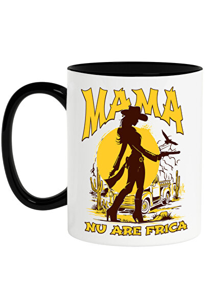 StoryGift Romania Cana cu Silueta Feminina Cowgirl In Mediul Salbatic Text Ma...