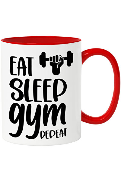 StoryGift Romania Cana cu textul "Mananca. Dormi. Sala. Repeta." - efort fitn...