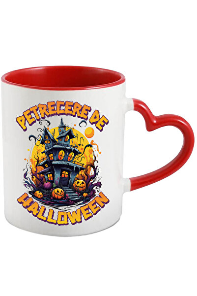StoryGift Romania H4ALLoween Party Mug, 330ml, Ceramic with Handle, With Hear...