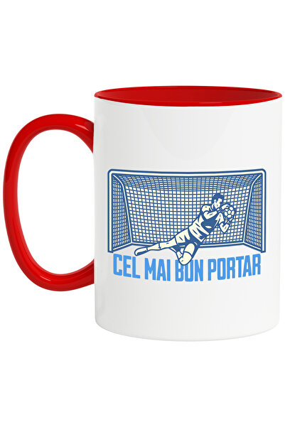 StoryGift Romania Cana Barbat fotbal mmesaj cel mai bun portar, 330ml, Cerami...