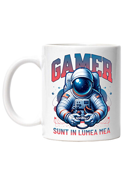 StoryGift Romania Cana cu Om In Costum Astronaut Spatial Text Gamer Sunt In L...