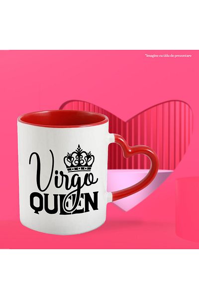 StoryGift Romania Mug with Virgo zodiac sign, illustration, zodiac sign, astrology, symbol, sign, queen, chorus, With, STG.