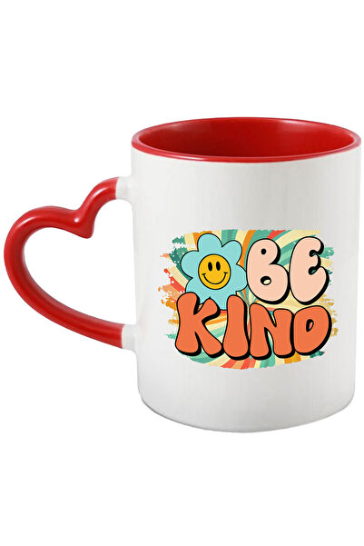 StoryGift Romania Cana cu mesajul "Be kind", stilul hippie, cultura, ilustrat...