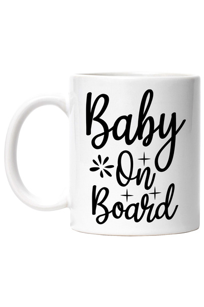 StoryGift Romania Cana cu textul "Baby on board" - bebelus la bord copilarie ...