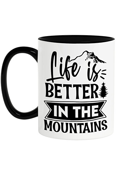 StoryGift Romania Cana cu munti si un brad cu mesajul "Life is better in the ...