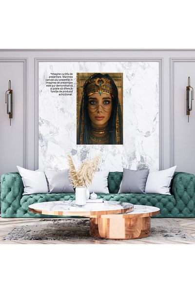 StoryGift Romania Modern Cleopatra Canvas Print Ancient Egyptian Fashion and Specific Jewelry of the Egyptian Princess