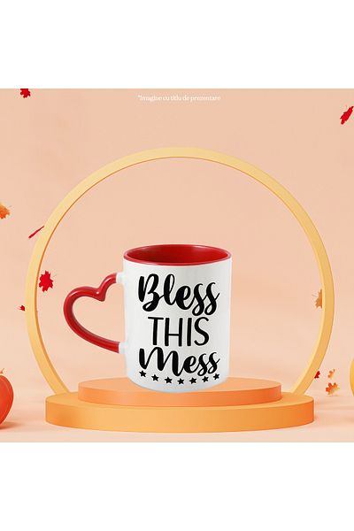 StoryGift Romania Mug with the message "Bless this mess" - bless this mess/confusion, With ,STG