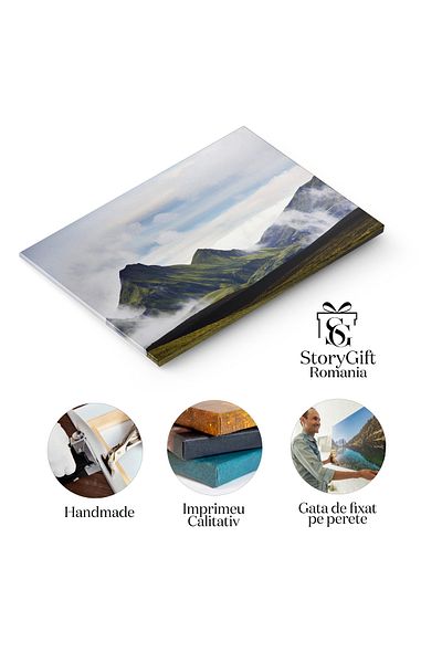 StoryGift Romania Tablou Canvas: Peisaj Uimitor In Islanda - O Priveliste Cuceritoare Asupra Naturii