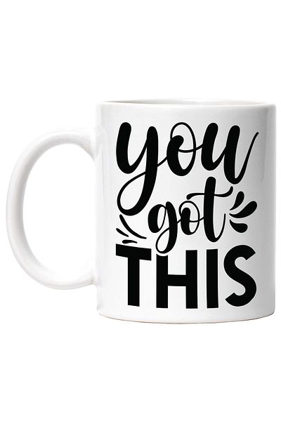 StoryGift Romania Cana cu un mesaj incurajator in engleza "You got this" - te descurci cu asta cu , Cu Maner Alb STG