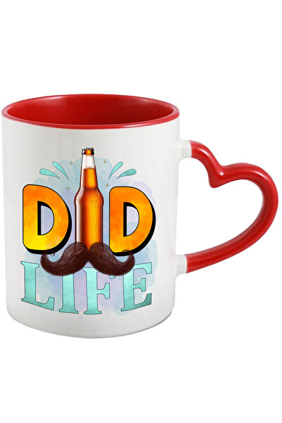 StoryGift Romania Cana cu mesajul "Dad life", mustati, bere, tata, ilustratie...