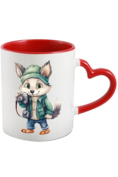 StoryGift Romania Cana cu un lup care face poze | tine un aparat de fotografi...