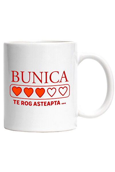 StoryGift Romania Cana cu Inimioare Umplute Culoare Sau Goale Text Bunica Te ...