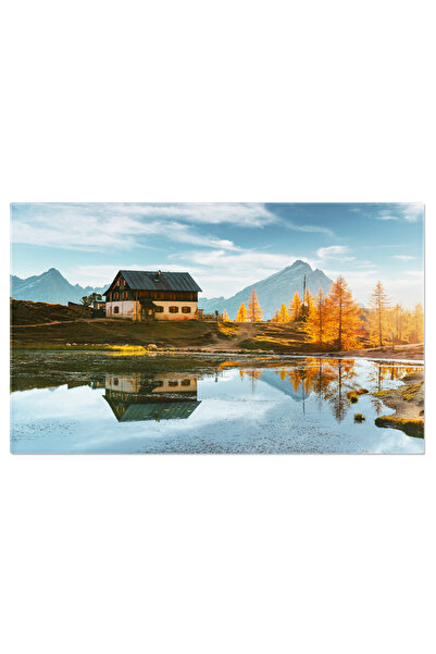 StoryGift Romania Tablou Canvas Lacul Lago Di Federa In Dolomiti: Liniste Si ...