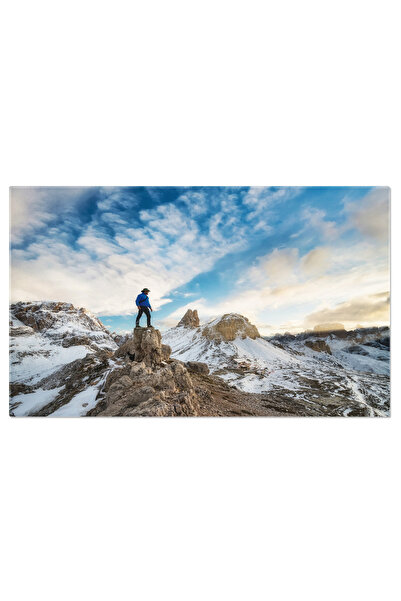 StoryGift Romania Tablou Canvas Succes La Inaltime In Alpii Dolomiti, Calator...