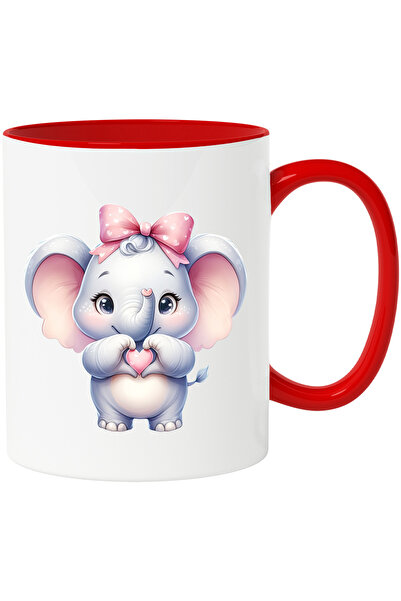 StoryGift Romania Cana cu o femela elefant care face un semn in forma de inim...
