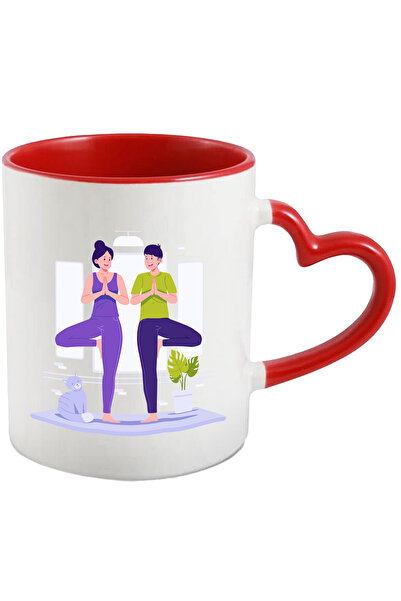StoryGift Romania Cana Cu Yoga, Pisica, Iubitori De Sport, Saltea, Multicolor...