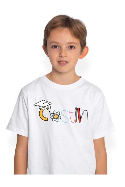 StoryGift Romania Tricou Copii Cu Numele Costin, si Mesaj Amuzant, Curios, So...