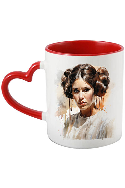 StoryGift Romania Cana Cu Printesa Leia, Razboiul Stelelor, Personaj, Sci Fi, Portret, Multicolor , Cu Maner Inim STG
