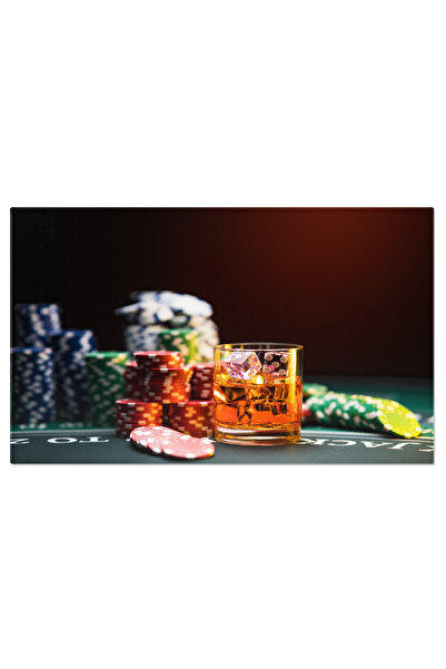 StoryGift Romania Tablou Canvas - Noroc Si Sansa: Joc De Zaruri, Poker, Diver...